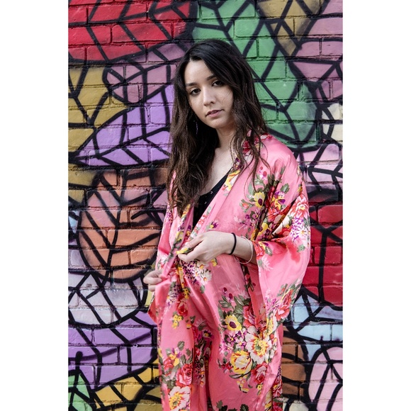 Other - Silky Floral Kimono Robe Other - Silky Floral Kimono Robe